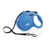 Lesa retractabila flexi New Classic Large - bandă de 5 m, până la 50 kg – albastru
