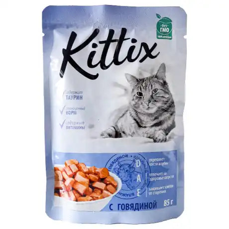 Hrana umeda pisici adulte Kittix cu Vita 85g