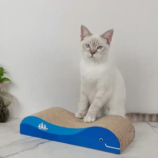 Stâlp de zgâriat pentru pisici HoneyPet  albastru, 36x15x7 cm